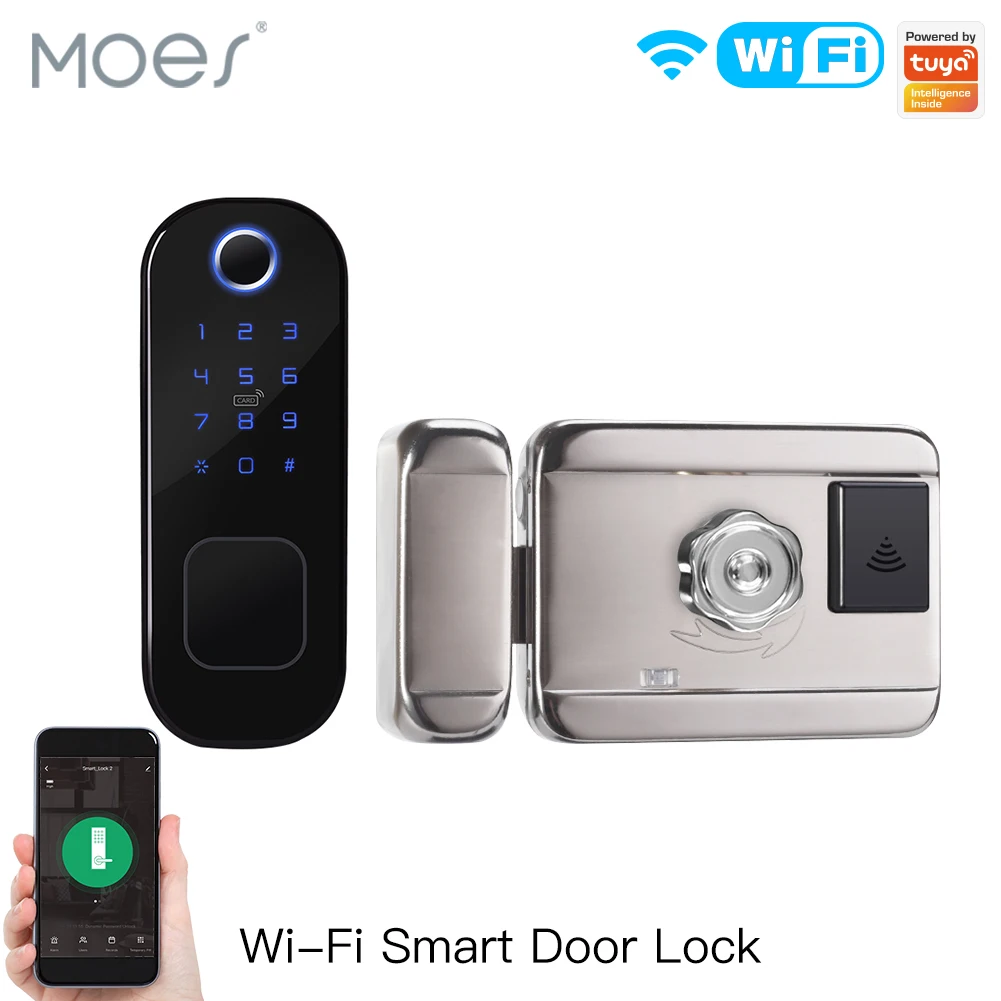 Home Security Key - MOES-Smart Digital Door Lock com senha,
