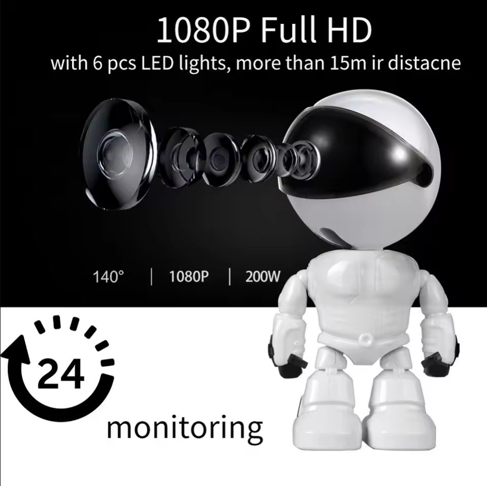 Home Security Robots - Câmera IP WiFi robô inteligente 1080P