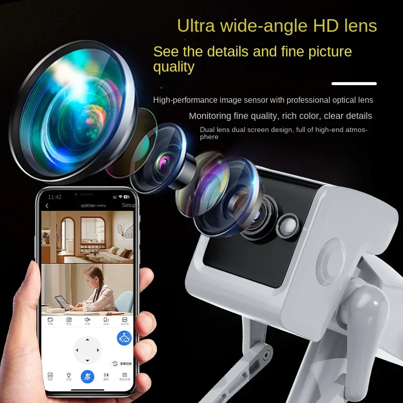 Home Security Robots - Câmera ip de 2mp, sem fio,