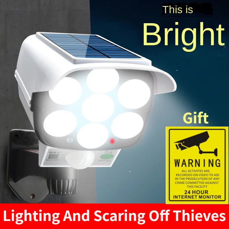 Camera Solar Wireless - Luz solar ao ar livre sensor