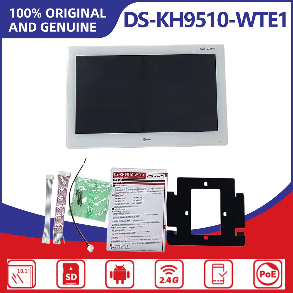 Home Security System Hikvision - Hikvision DS-KH9510-WTE1(B) Estação Interna IP com