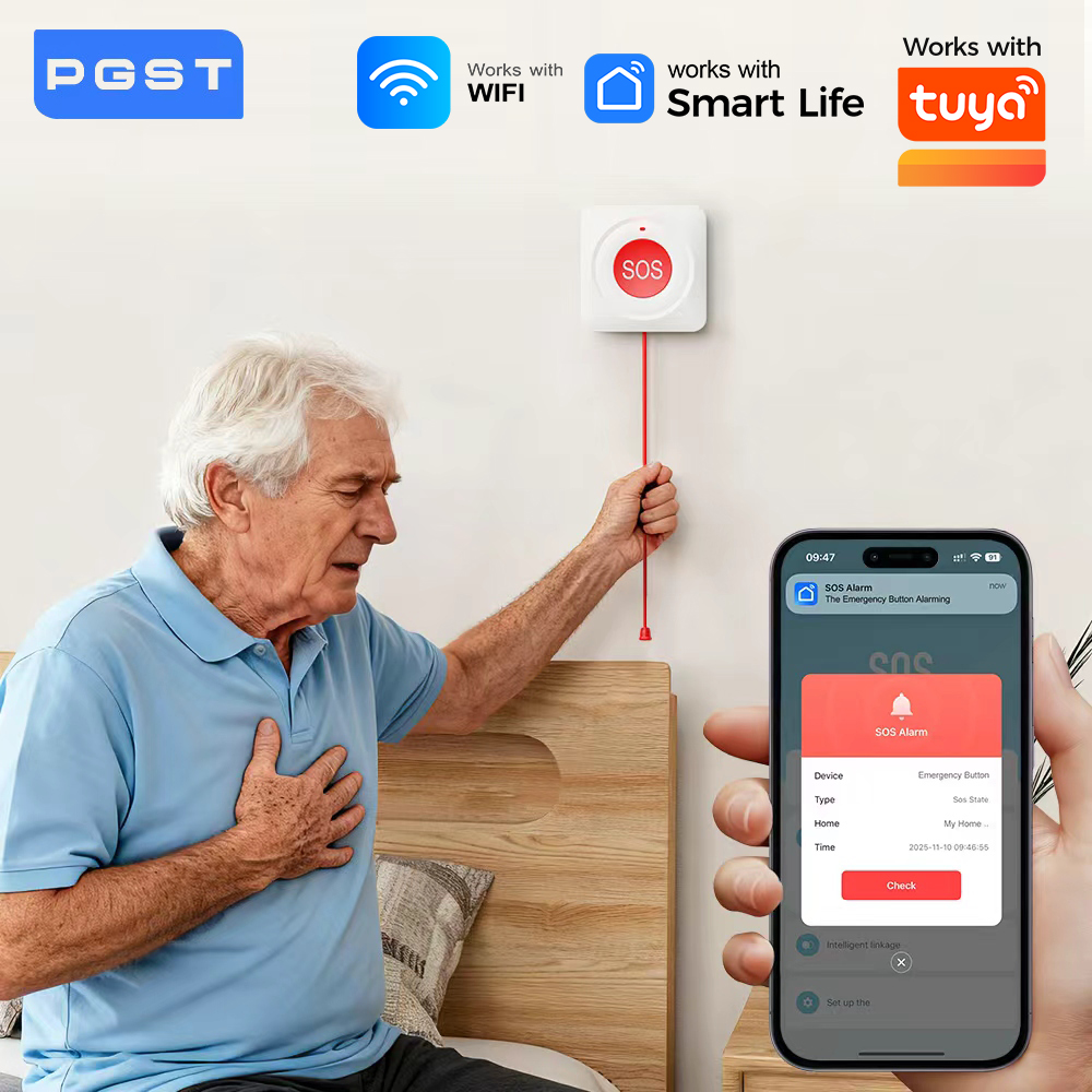 Home Security Device - Botão SOS WIFI Zigbee Compatível com