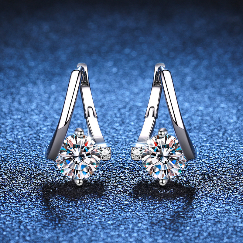 Home Security Companies - Brincos de moissanite com diamante de