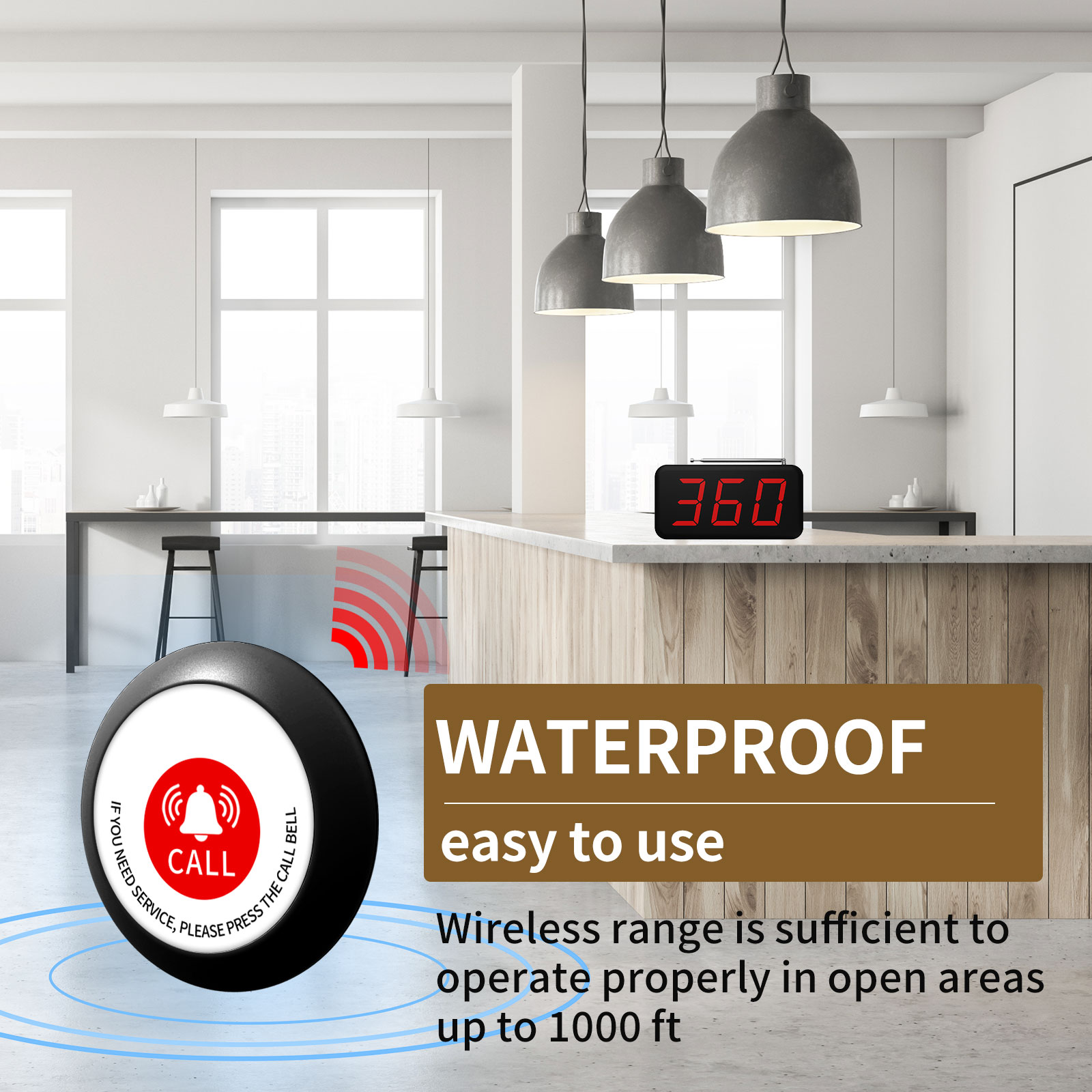 Campainha de café sem fio com  - Home Security Companies avaliação e preço