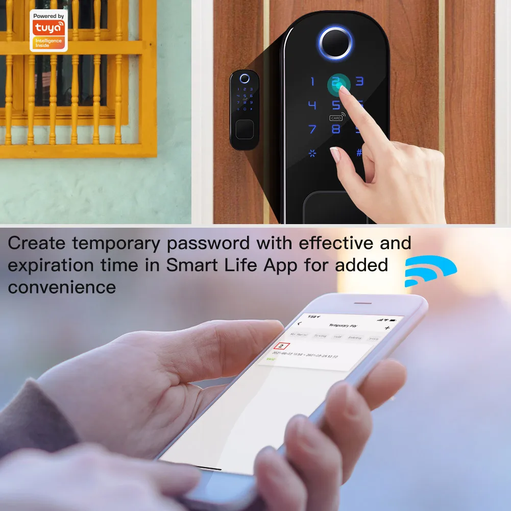 MOES-Smart Digital Door Lock c - Home Security Key avaliação e preço