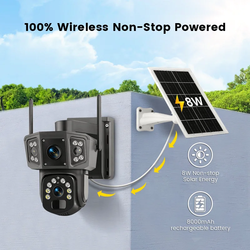 Câmera de Segurança Solar PTZ  - Camera Solar Wireless avaliação e preço