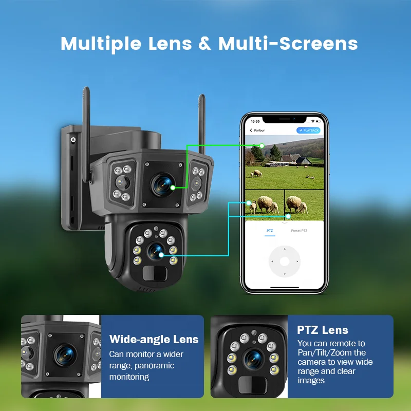 Câmera de Segurança Solar PTZ  - Camera Solar Wireless avaliação e preço
