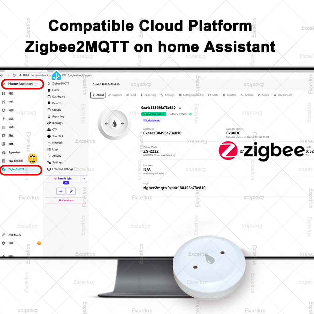 Zigbee detector de água sensor - Home Security Device avaliação e preço