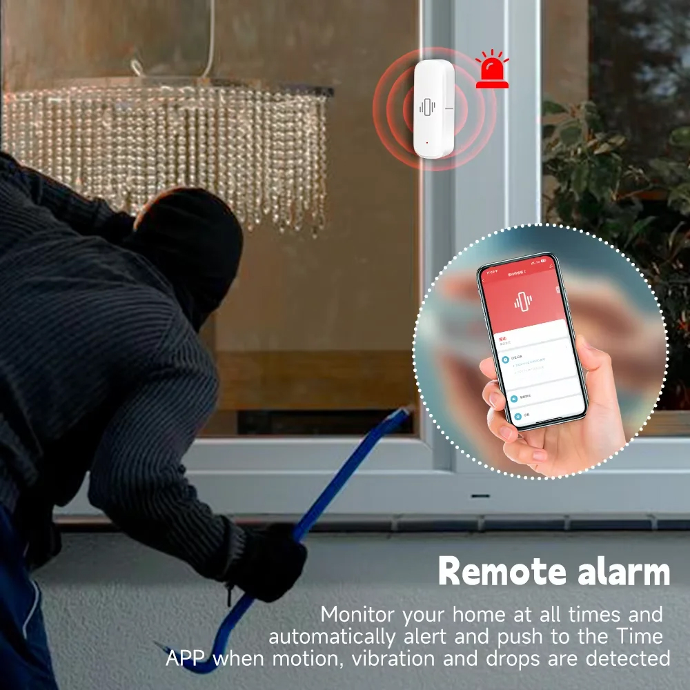 Inteligente zigbee sensor de v - Home Security Device avaliação e preço