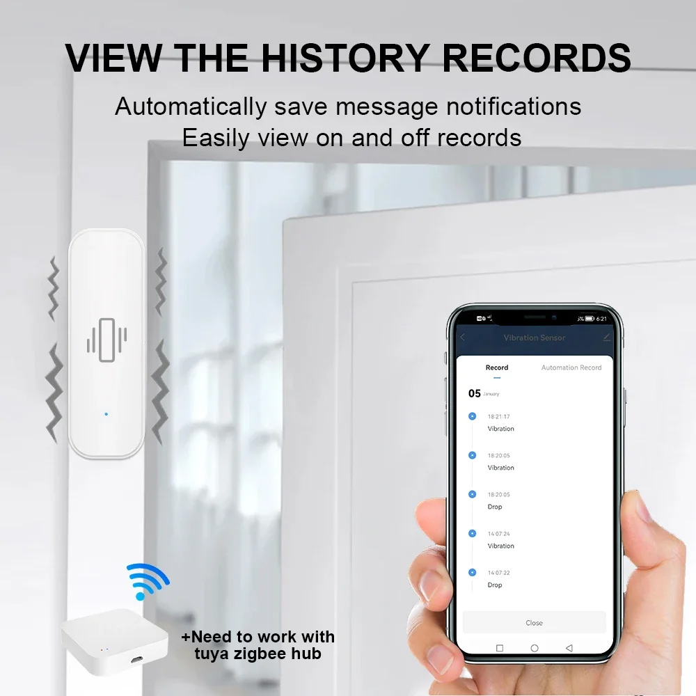 Inteligente zigbee sensor de v - Home Security Device avaliação e preço