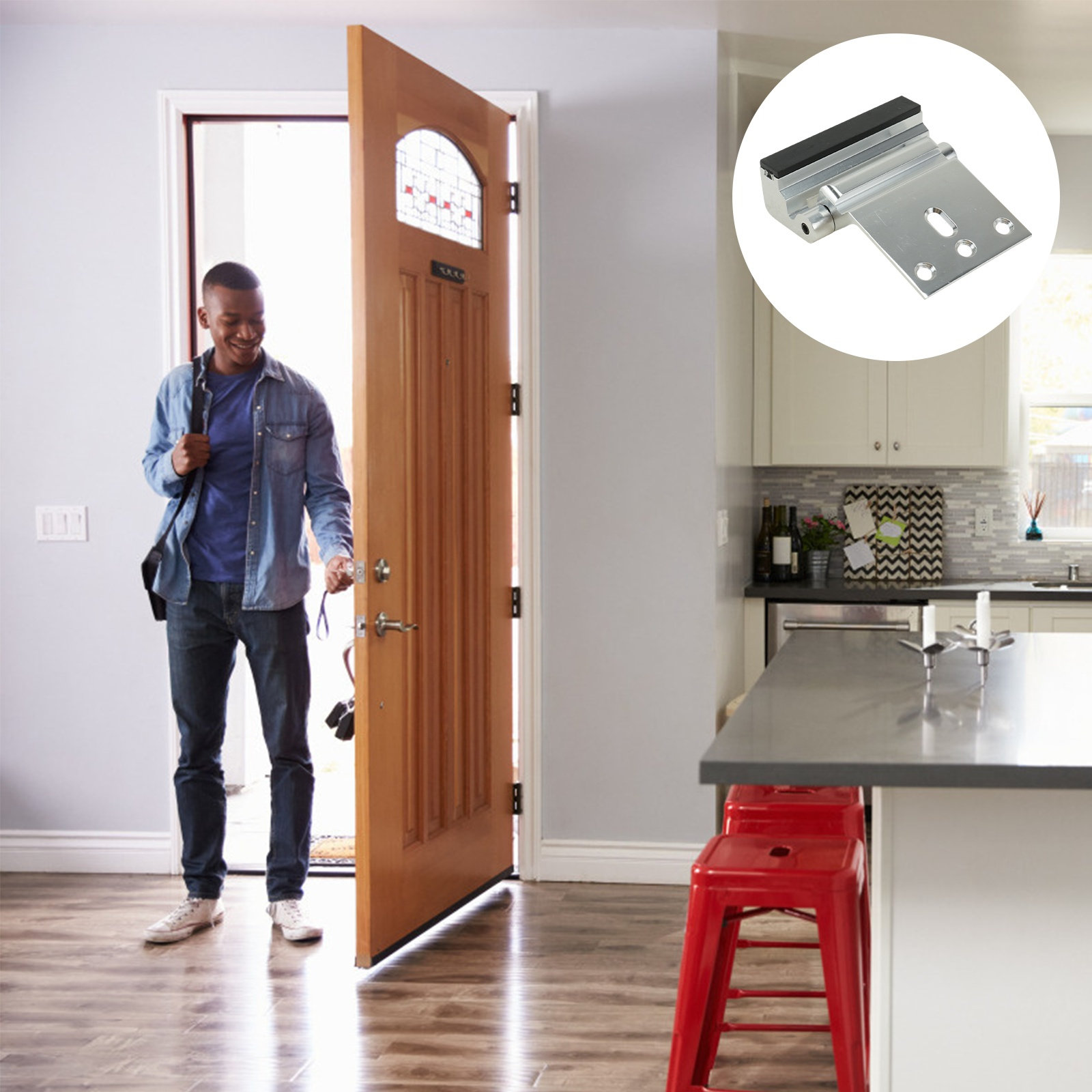 1 peça de reforço para fechadu - Home Security Door Reinforcement Lock avaliação e preço