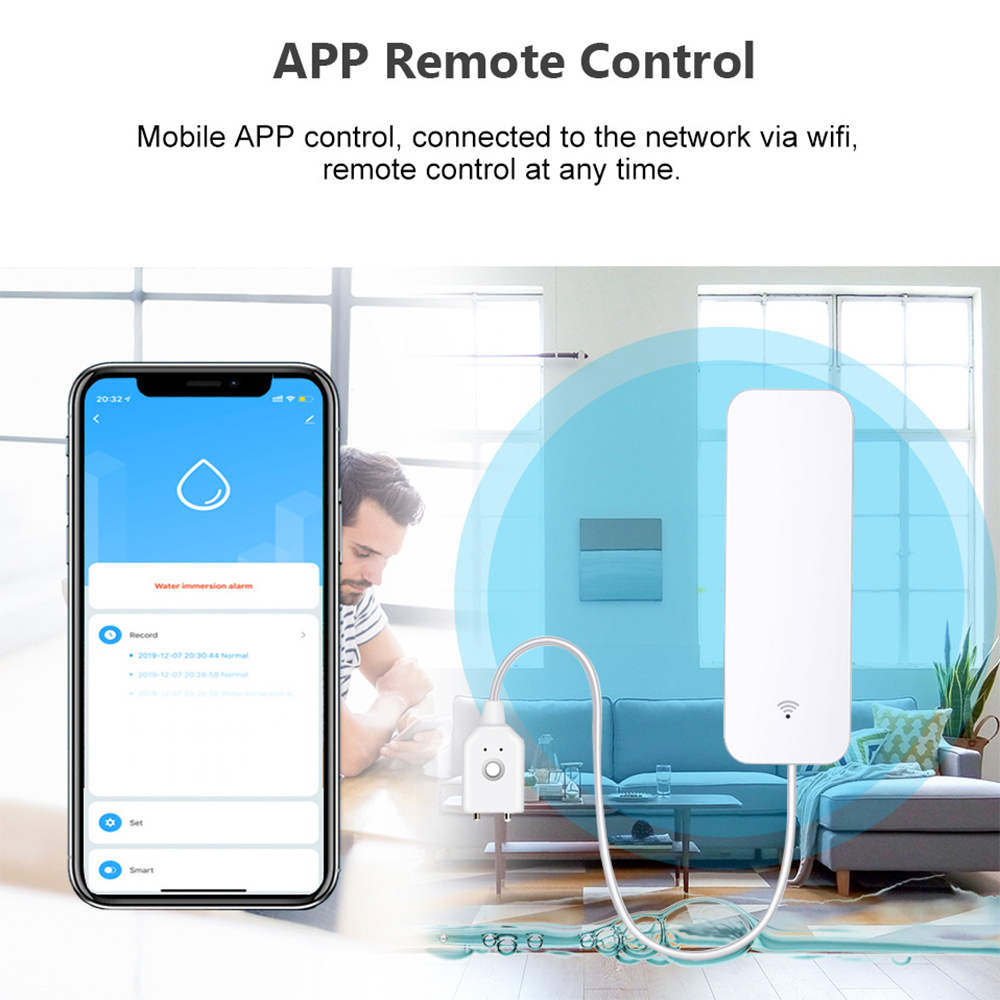 Sensor de vazamento de água wi - Home Security Device avaliação e preço