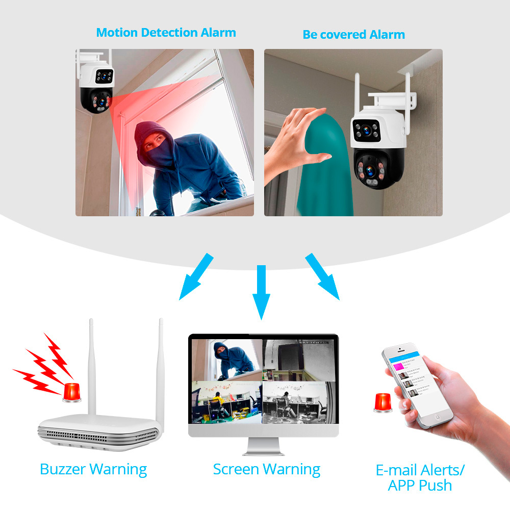 Kerui à prova d'água 6mp hd se - Home Security And Cctv avaliação e preço