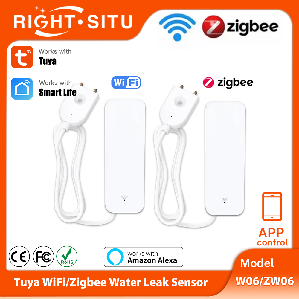 Tuya wifi zigbee sensor de águ - Home Security Device avaliação e preço