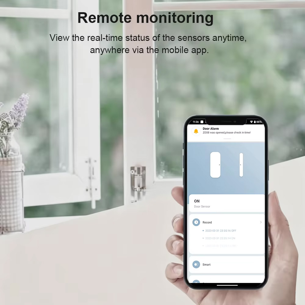 Sensor de Porta/Janela Zigbee  - Home Security Device avaliação e preço