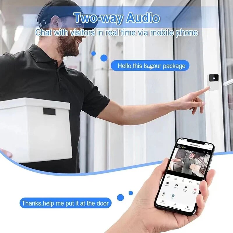 Campainha de vídeo WiFi sem fi - Home Security Features avaliação e preço