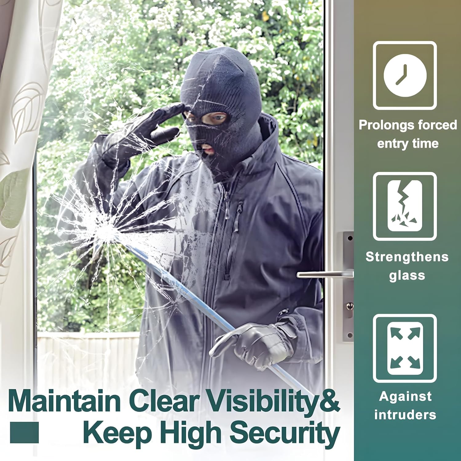 Filme transparente para janela - Home Security Film For Windows avaliação e preço