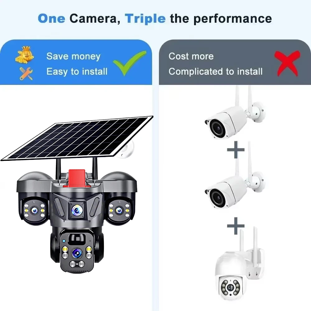Kerui ao ar livre ptz 6mp 4g s - Home Security And Cctv avaliação e preço